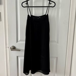 Black dress with detailed straps